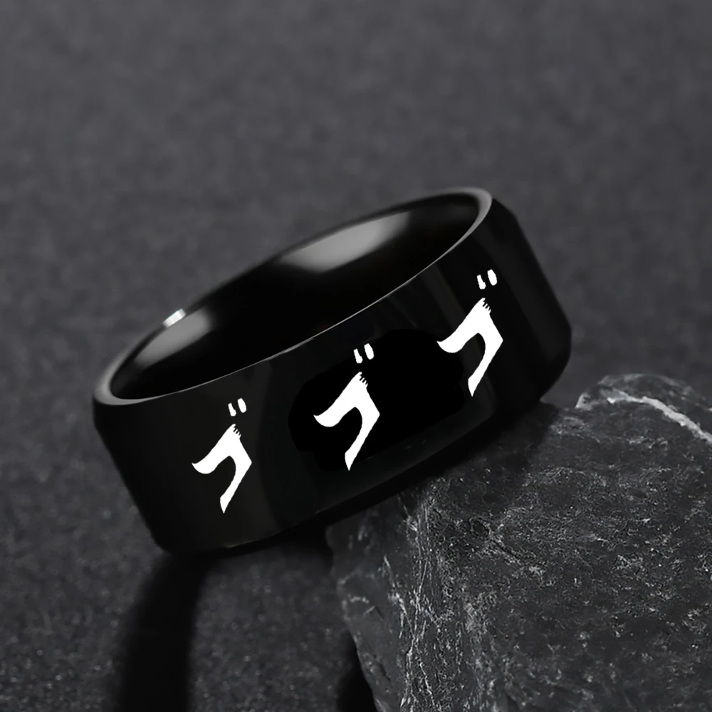 Anime Jojo Bizarre Adventure Cosplay Ring Fashion Style Jewelry Stainless Steel Anniversary Gift Party Jewelry for Fans