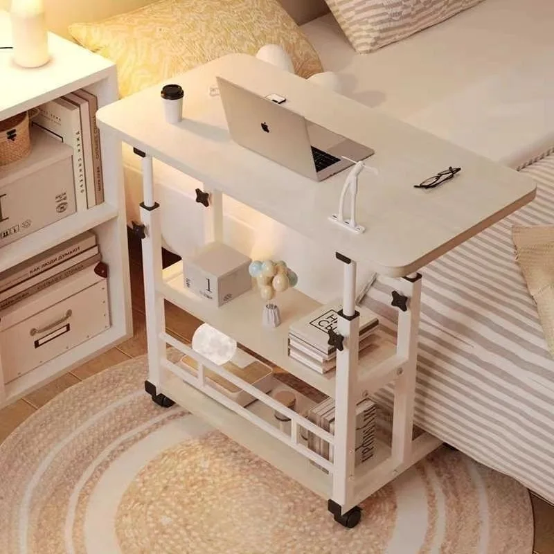 Bedside table removable computer table study  household bedroom desk student dormitory lift lazy simple