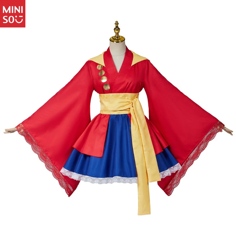 

Кимоно Лолиты Луффи, цельное платье для косплея с капюшоном