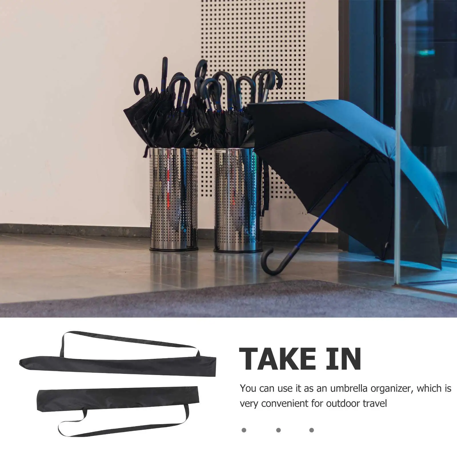 

2Pcs Umbrella Cover Foldable Dirtproof Storage Bags Travel Tote Holder Lightweight Cloth Folding Carrying Bag Umbrella Sleeves