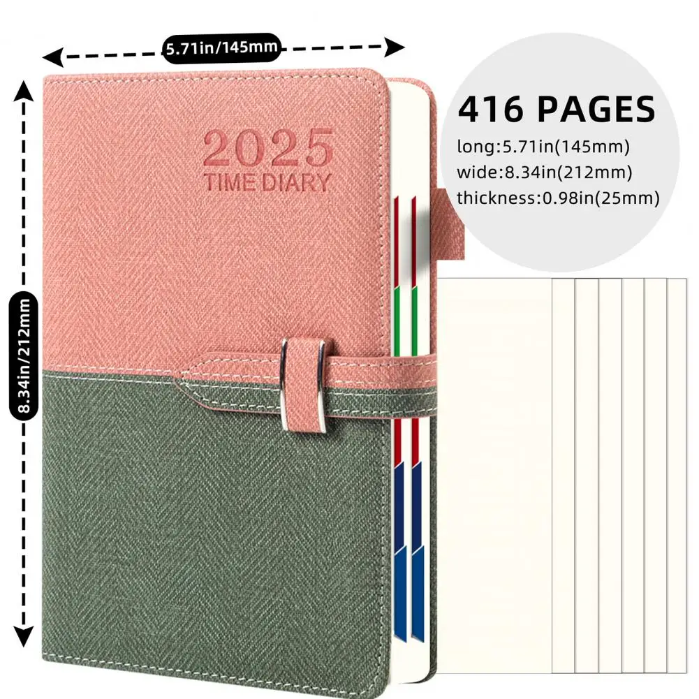 2025 Planner Set Weekly Monthly Calendar To-do List Agenda Notebook with Tabs Notes Pages Back Pocket Organize Year