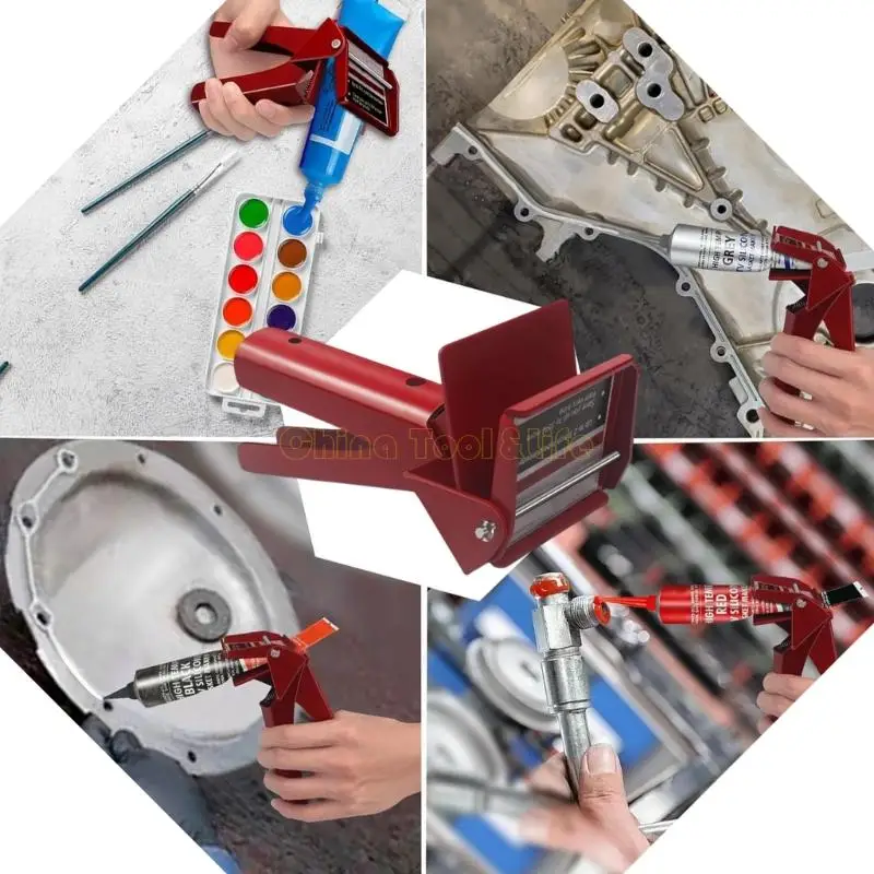 57QF Tube Extrusion Tool, Tube Grip Industrial Size Dispenser RTV and Silicone Dispenser Prevent Material Waste