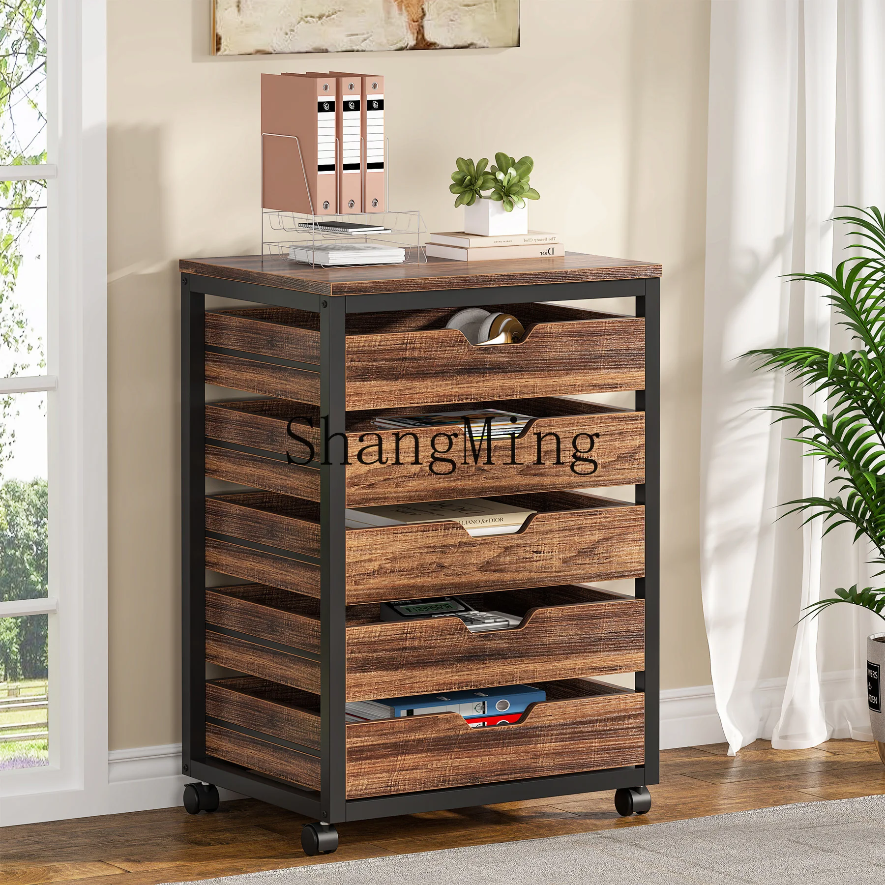 

Многоярусная тележка-стеллаж SM для дома, прикроватная тумбочка для еды, приставной столик с ящиками, кухонный стеллаж для хранения