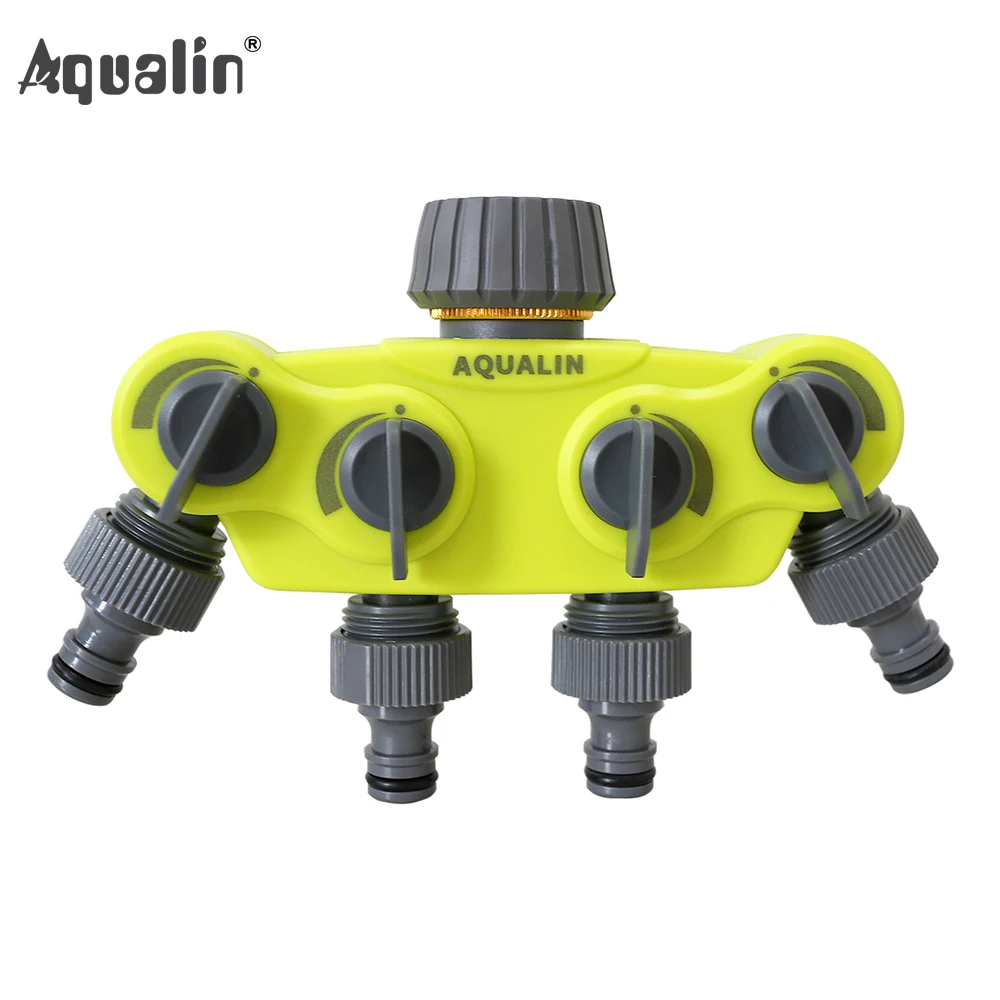 

Garden 4 Way Hose Splitter Plastic Connector Distributor Hose Connector with Copper Connector for Outdoor Tap and Faucet #27224