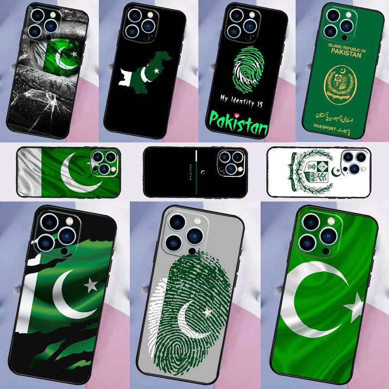 Pakistan Flag Case For iPhone 16 15 14 Pro 11 12 13 Pro Max XS X XR Plus 12 13 Mini Soft Cover