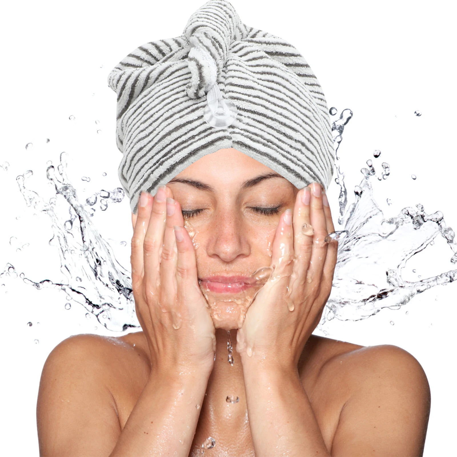 

Thickened Reusable Dry Cap Coral Fleece Bath Turban Super Absorbent Quick Drying Hair Wrap For Women Large Hair Towel Wrap Gym