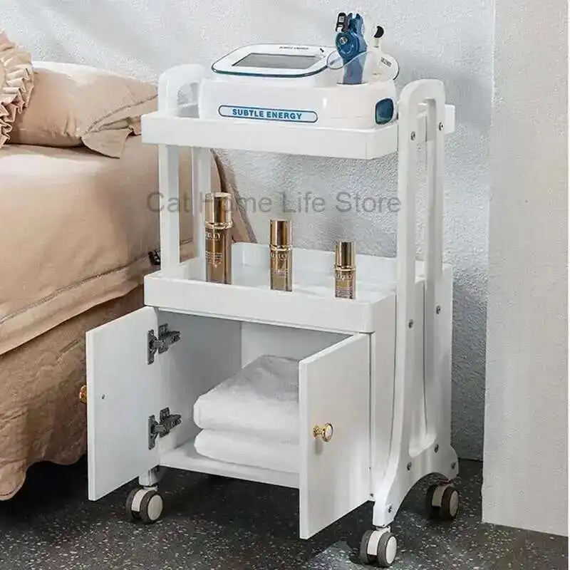 

Barber Trolley Hairstylist Salon Decor Lash Roulette Storage Gold Cart Wheels Equipment Beauty Hairdresser Esthetician Pedicure