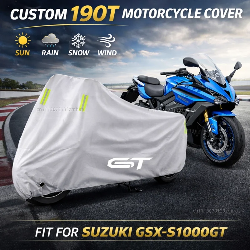 

For SUZUKI GSX-S1000GT GSXSGT GSXS-GT GSXS1000GT GSX-S Motorcycle Cover Waterproof Heavy Duty Outdoor Rain Dust Sun Protector