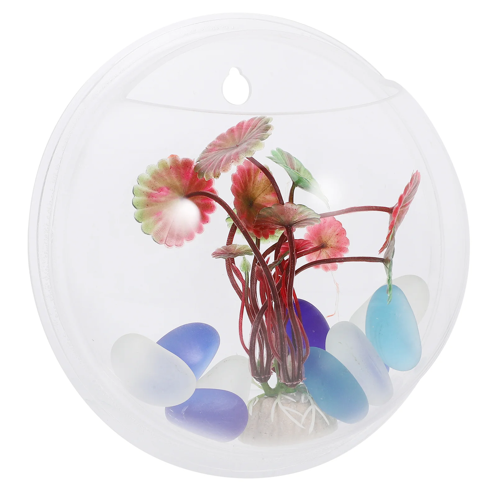 

Transparent Creative Wall Mounted Acrylic Fish Bowl Hanging Aquarium Fish Tank Home Decor (15cm Diameter)