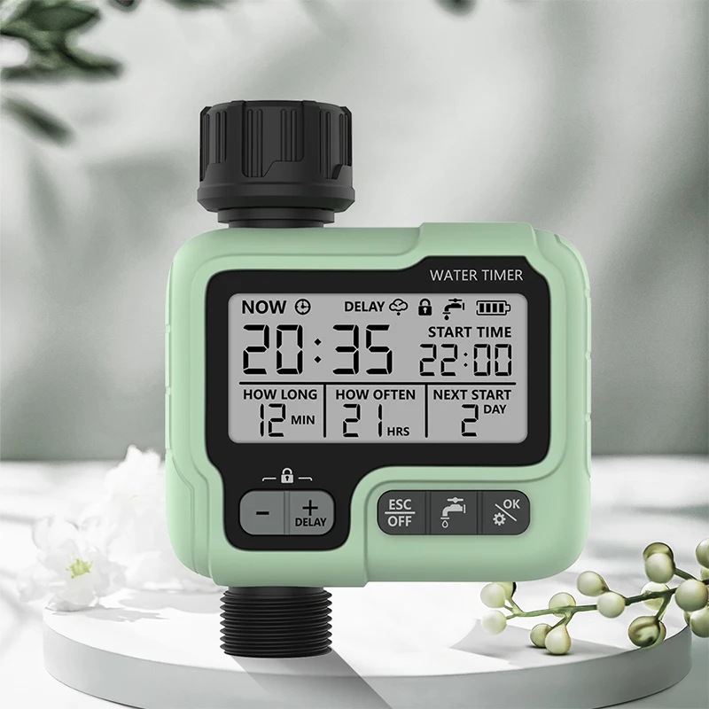 Eshico HCT-322 Garden Outdoor Smart Irrigation Timer Watering System，Programmable Watering Irrigation Timer with Rain Delay/Manu