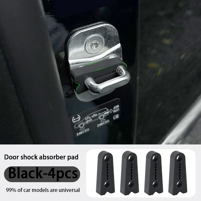 

2-4 шт. силиконовые накладки-амортизаторы для дверных замков автомобиля, шумопоглощающие и противоударные, универсальные защитные накладки для автомобильных дверей