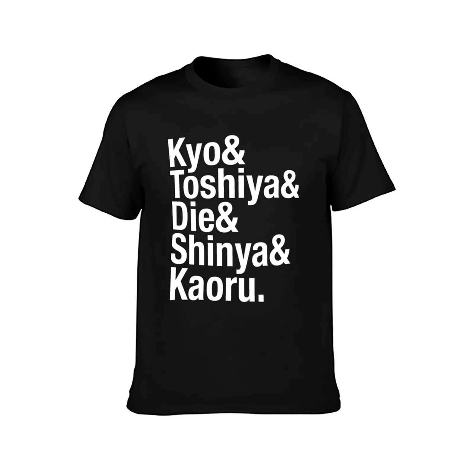 Dir En Grey Band Members List Essential T-Shirt, Summer Casual Cotton Tee, Oversized Streetwear Tops, Vintage Graphic Print