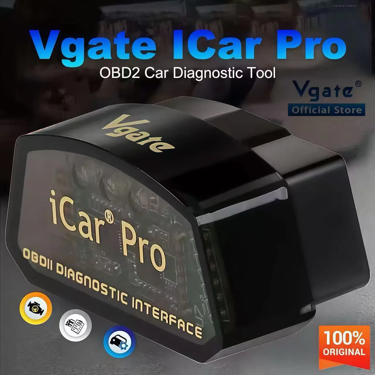 Vgate ICar Pro ELM327 OBD2 Scanner WIFI Bluetooth 4.0 for Android/iOS BT3.0 with Android Car Code Reader OBD2 Car Diagnostic Too