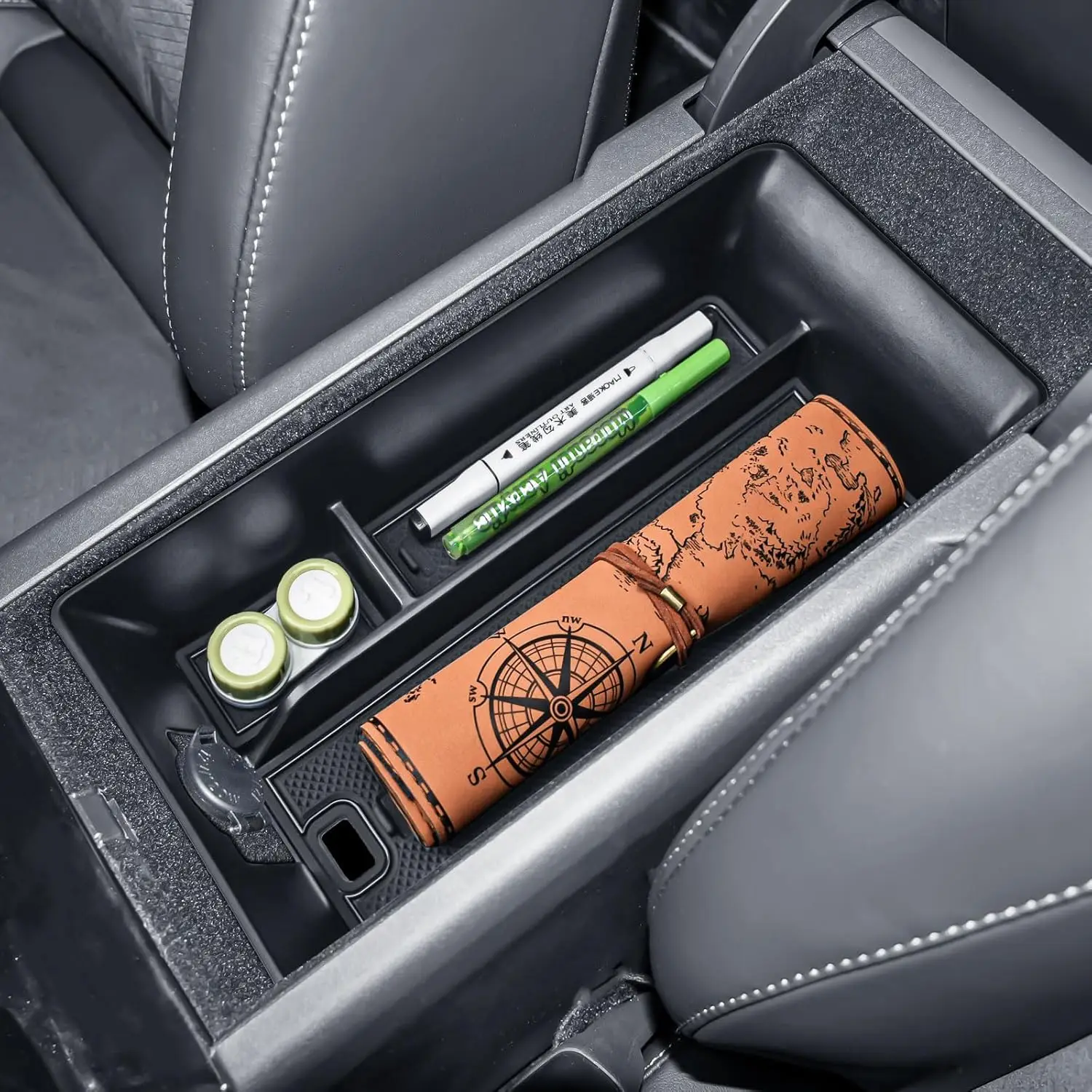 

TACOBRO Center Console Organizer for 2025 Toyota Camry 9th Gen Interior Accessories Armrest Storage Box Insert Compartment Tray