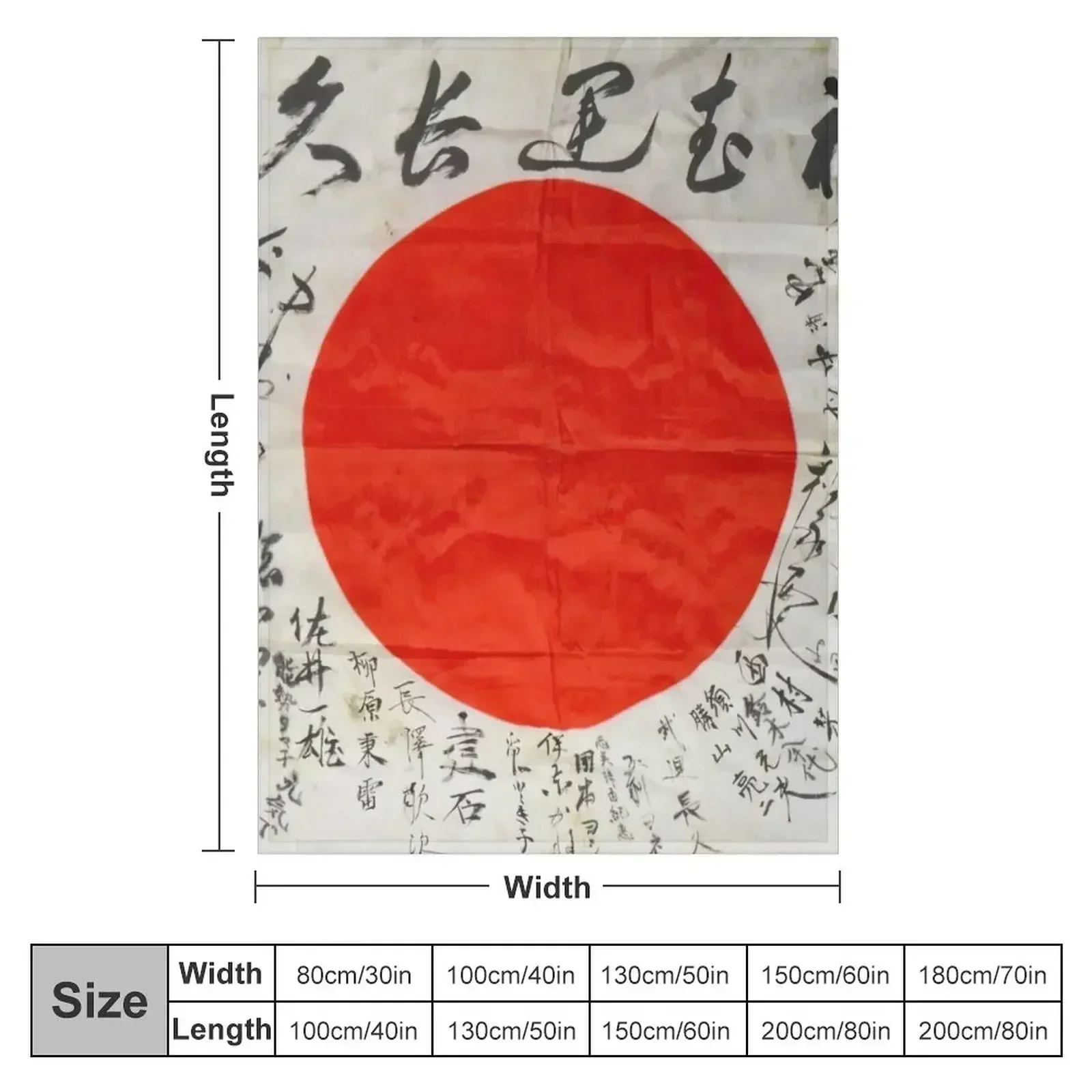 Japan, Japanese Flag, Japanese Good Luck Flag, Yosegaki Hinomaru (2021-2-JAPAN-2) Throw Blanket Cute Plaid Blankets