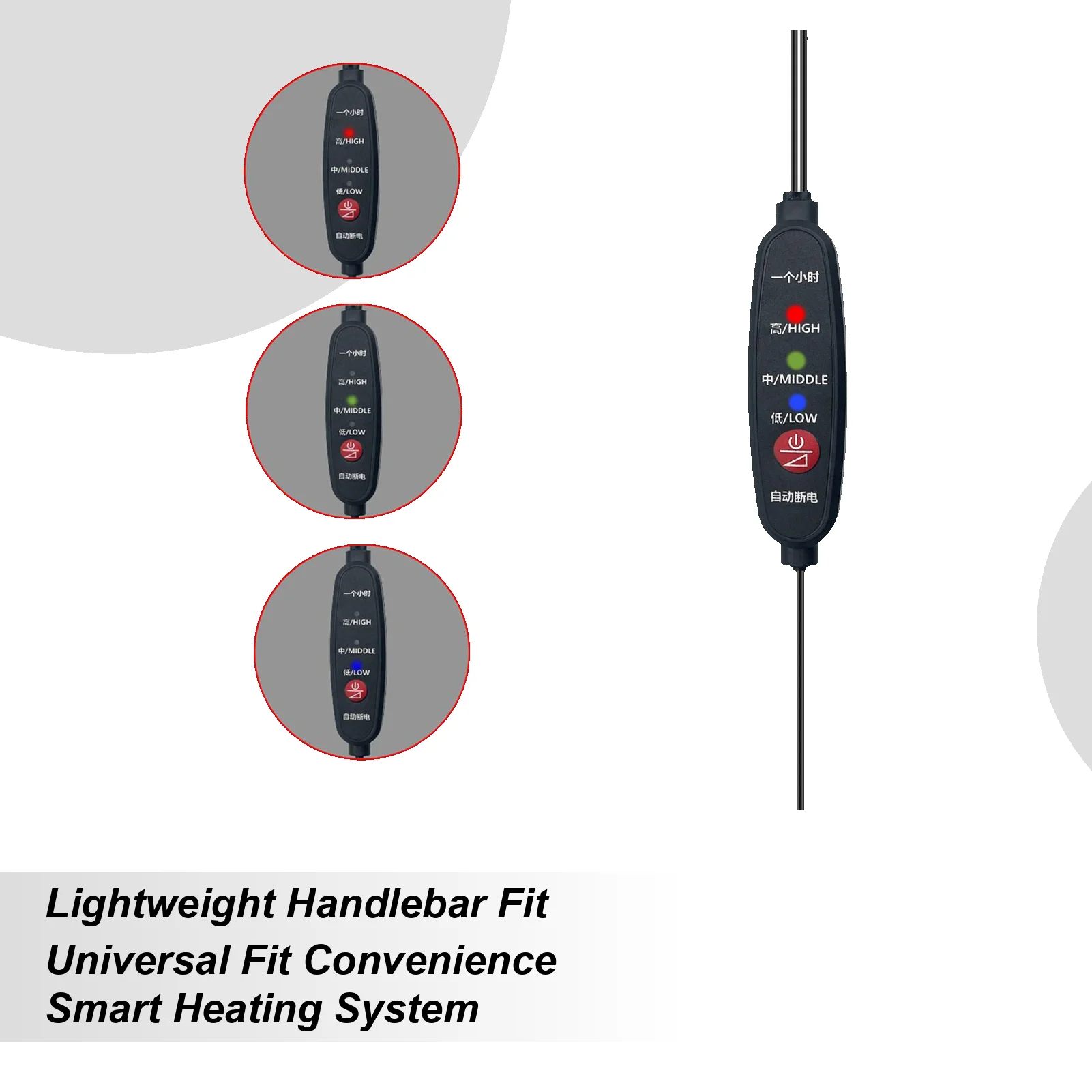

Heated Grips For Motorcycle Anti-Slip Heated Warmer Adjustable Portable Grip Heater For Outdoor Riding During Commuting Touring