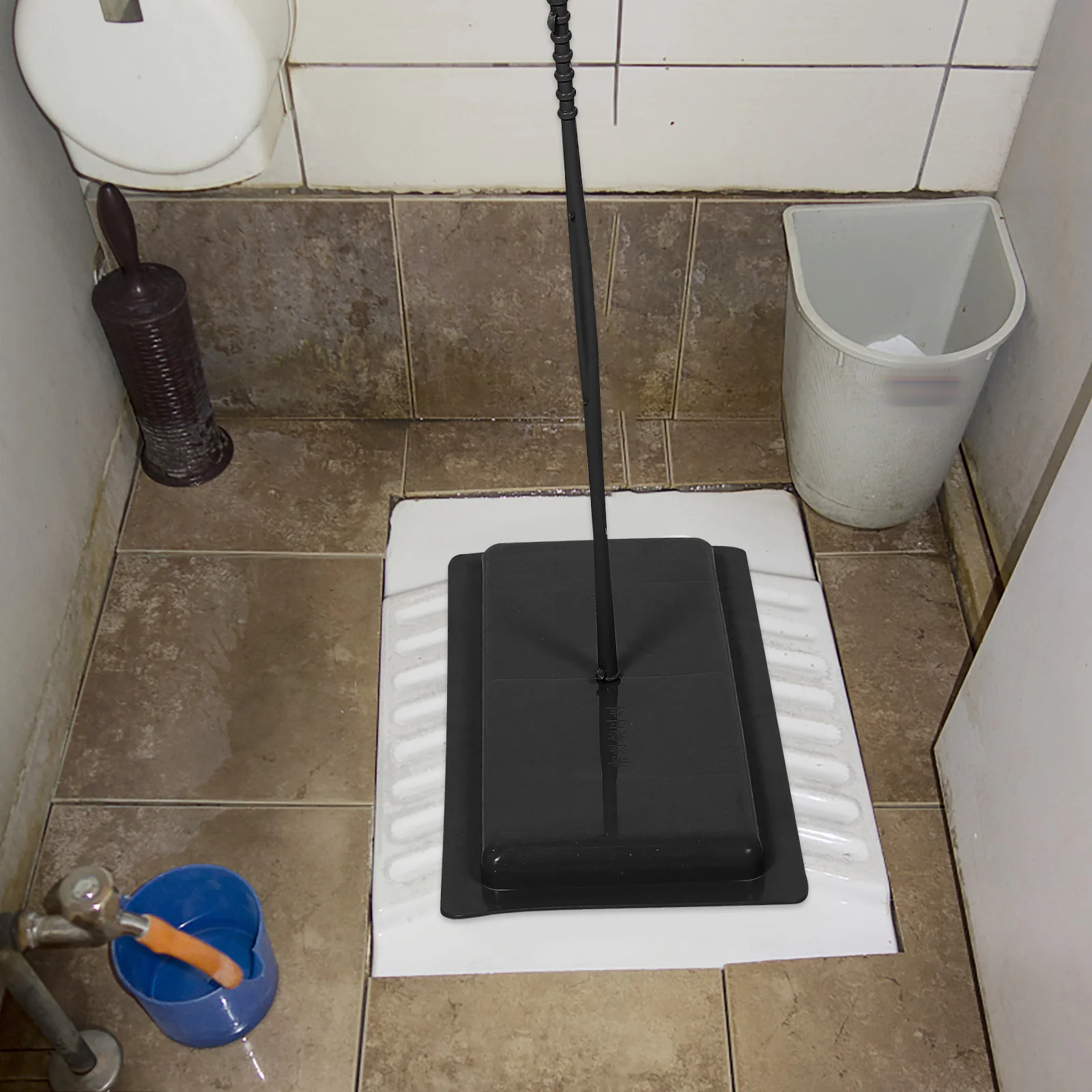 

Squat Toilet Lid Cover with Handle Thickened Plastic Universal Fit Bathroom Toilet Cover Lid for Rural Toilets Easy Installation
