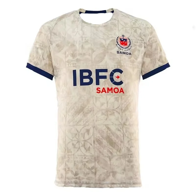 Samoa Rugby 2026 Neue Rugby-Trikots, T-Shirts, Oberteile, atmungsaktive, schnell trocknende, modische Freizeitkleidung – Eltern-Kind – Detail 2