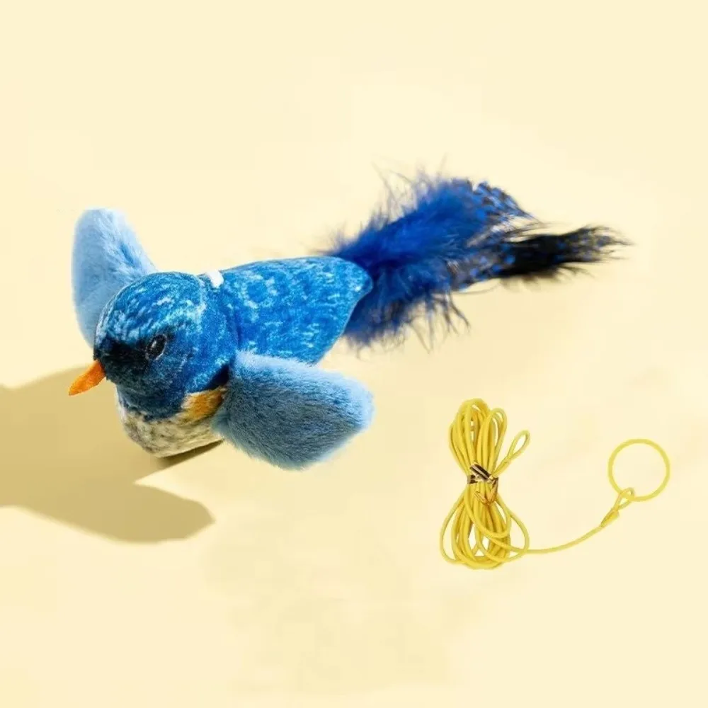 Flying Bird Cat Toy Vivid Chirping Self-entertainment Simulation Bird Interactive Cat Bird-Shaped