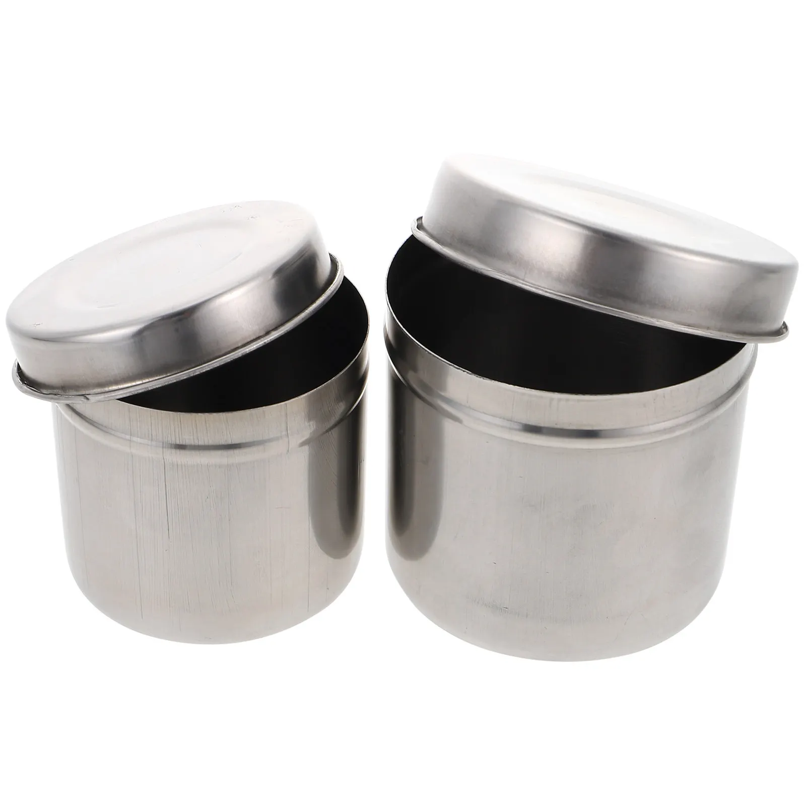 

Набор из 2 стерилизованных контейнеров из нержавеющей стали для ватных шариков, медицинский дезинфекционный бокс для хранения косметики, для ванной комнаты и туалетного столика