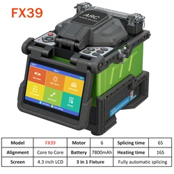 6 Motors ARC Fiber Fusion Splicer, 3 in 1 Fixture, 6S Fast Splice, Multi Languages, FTTH Optical Welding Machine, Customized