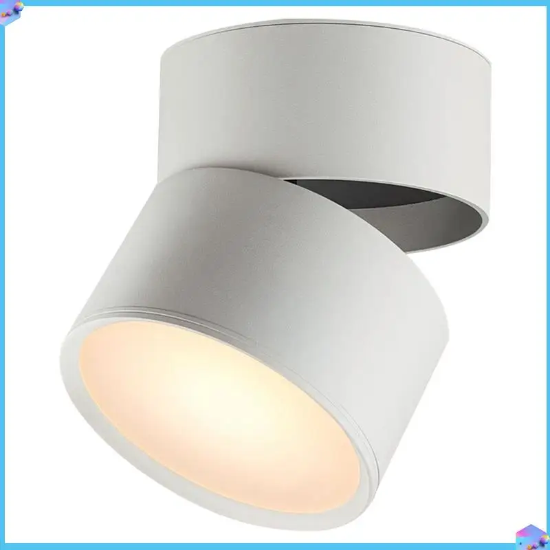 

A43T 4000K Neutral Light LED Downlight 12W Surface Mounted Rotating Folding Ceiling Lamp Universal Corridor Aisle Light-A Durabl