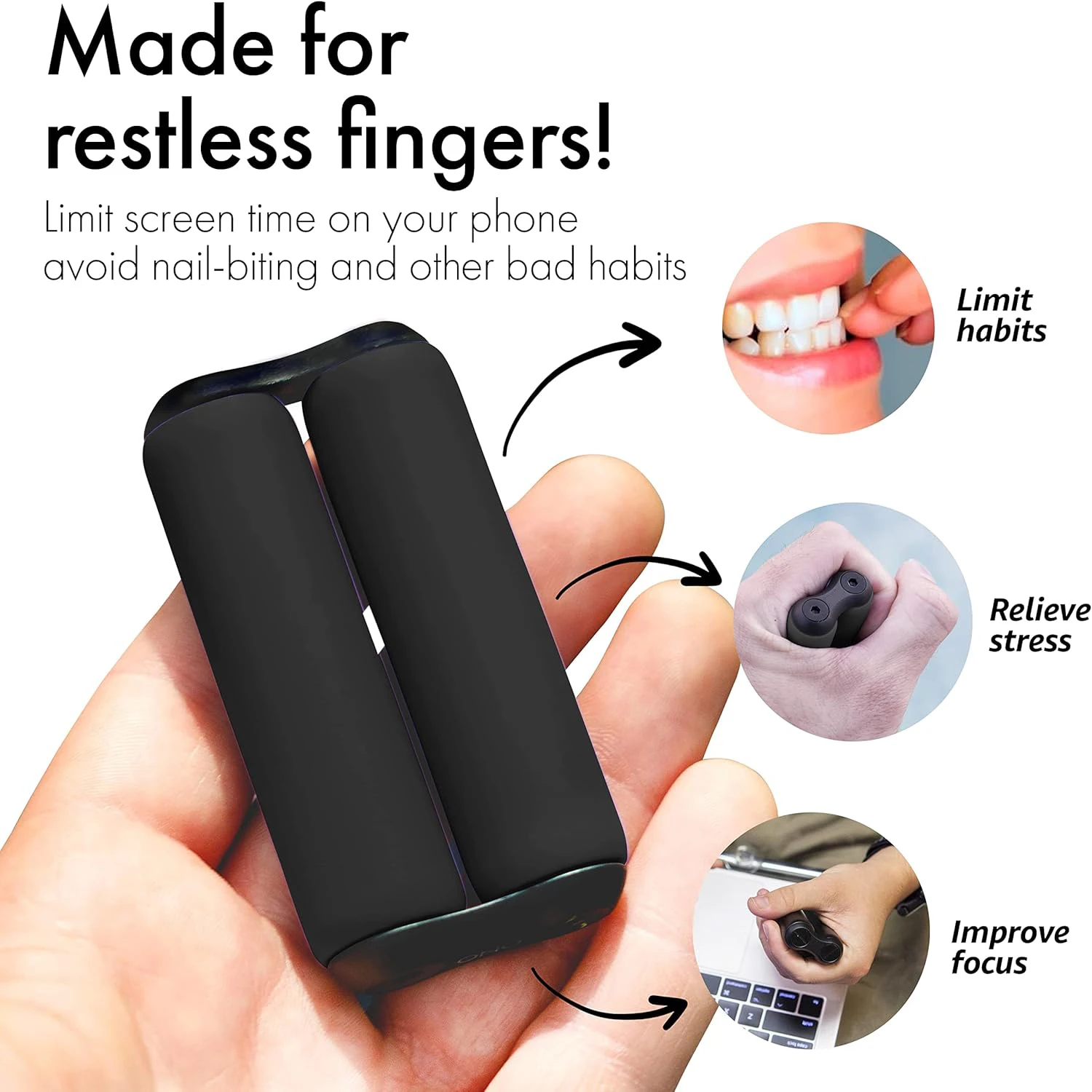 Handheld Fidget Hand Roller Toy for Adults Cool Gadget Desk Toy for Autism ADHD Anxiety Stress Relief Hand Exercise Gift