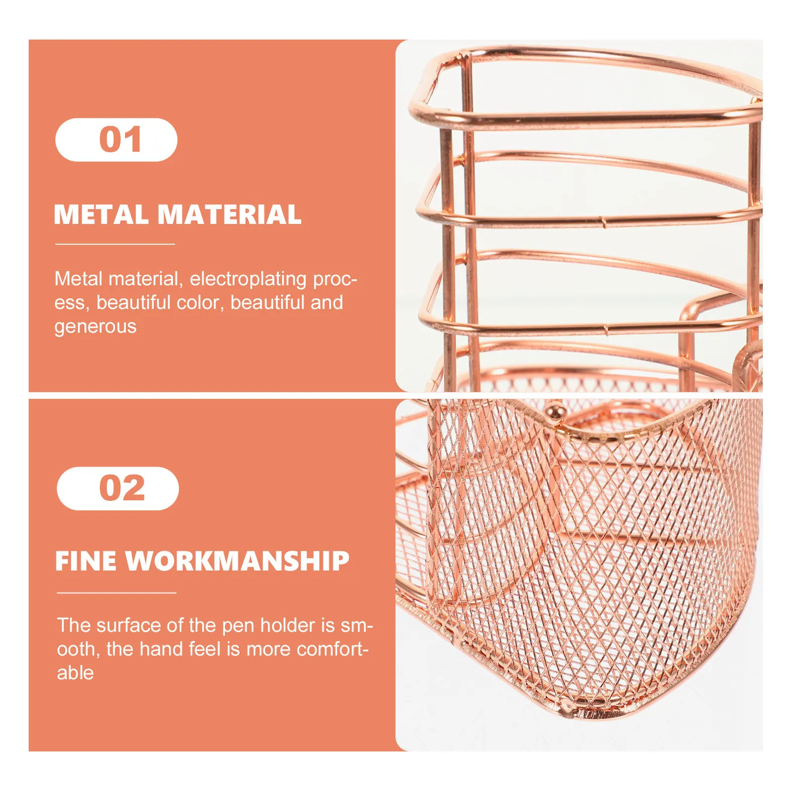 Wrought Iron Pen Holder Creative Desktop Organizer for Makeup Brushes Cosmetics Skincare Tools Pencil Cup Metal Pen Cup
