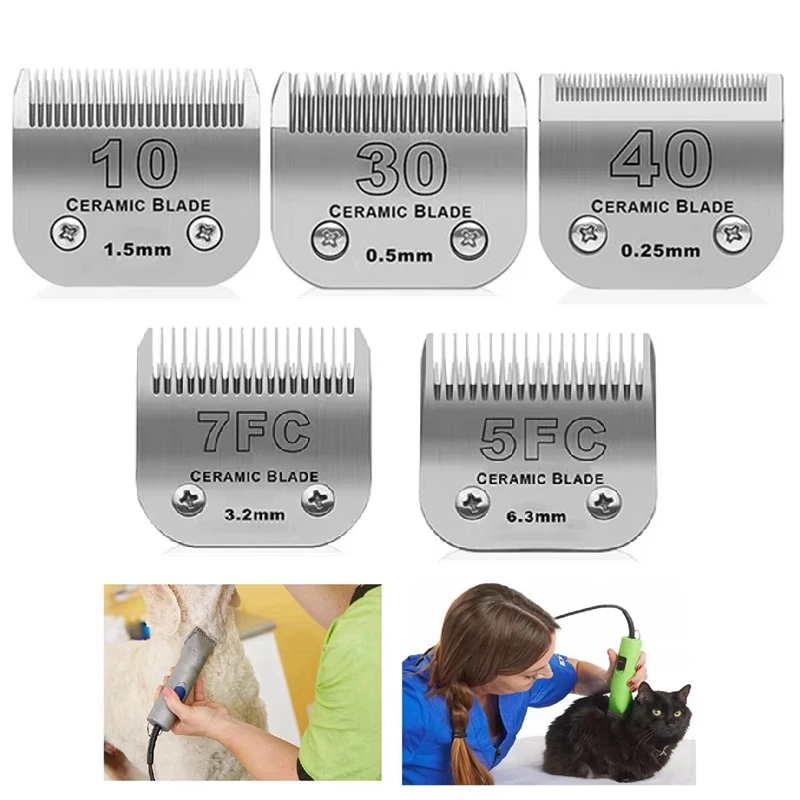 

Dog Pet Ceramic Detachable Chrome Blade For Andis AGC,AGP,UltraEdge&CeramicEdge series/Oster A5,Classic 76/Wahl KM 10 Clippers