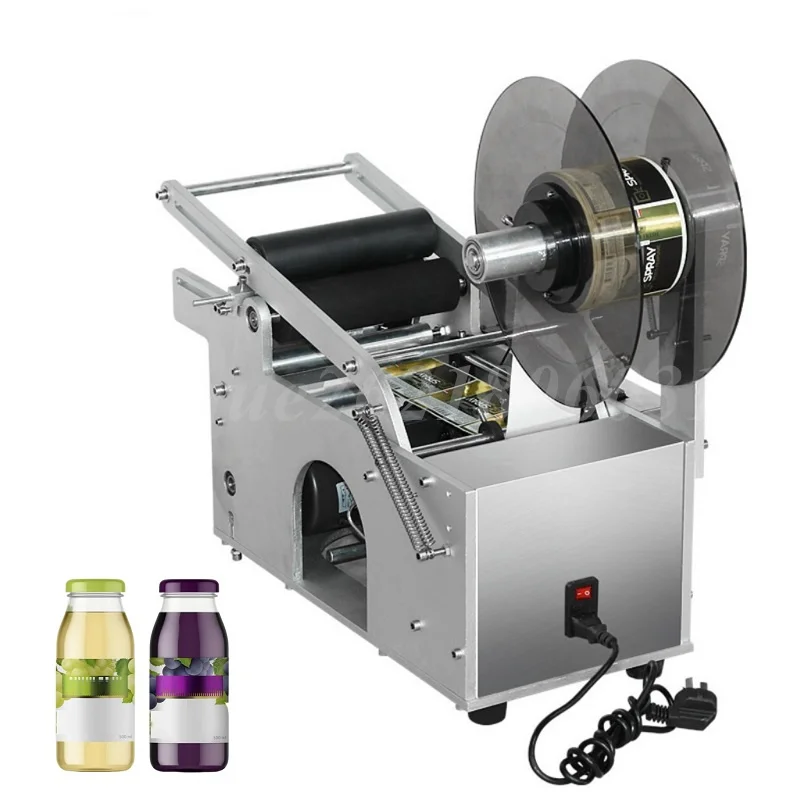 Stainless Steel Small Bottle Labeling Machine for Round Bottle Efficient Semicircle Labeling Machine for Cylindrical Objects