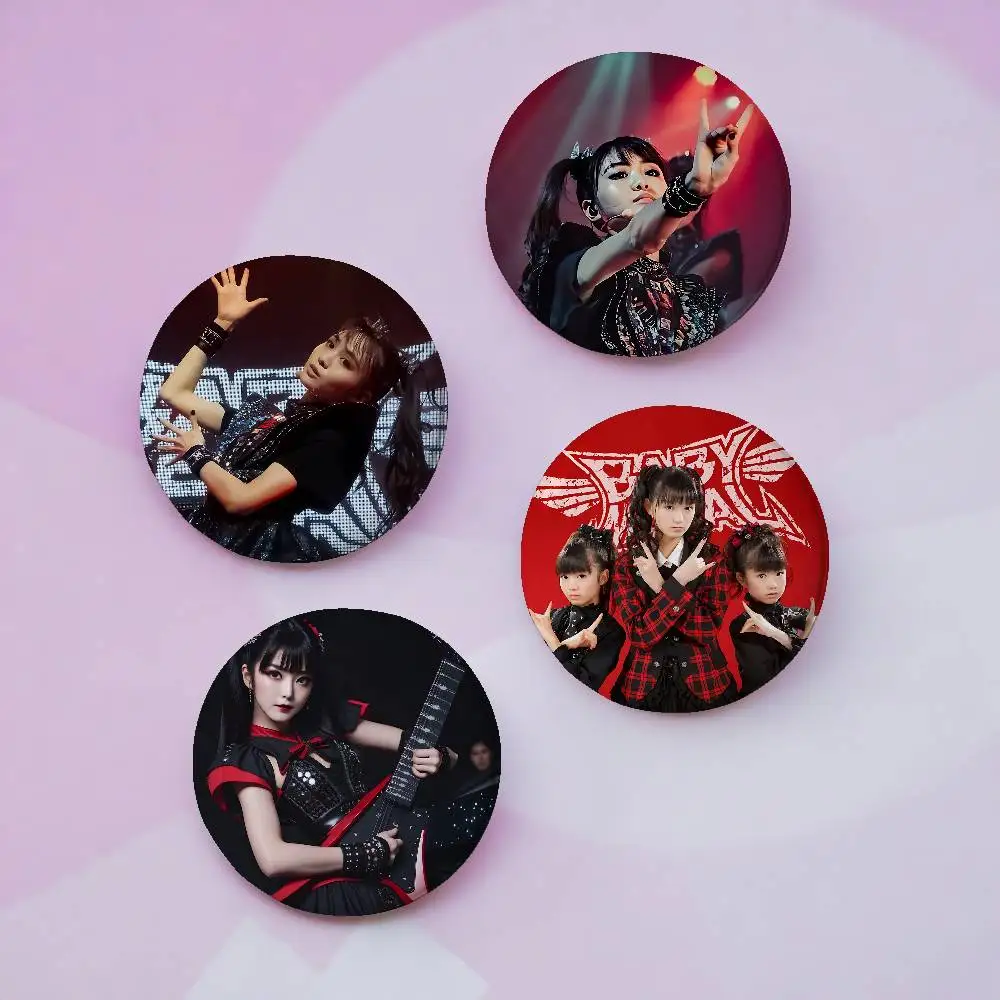 Cute Babymetal Japanese Rock Brooches Stylish Ornament Pins Exquisite Round Badge Bag Accessories Jewelry Gifts