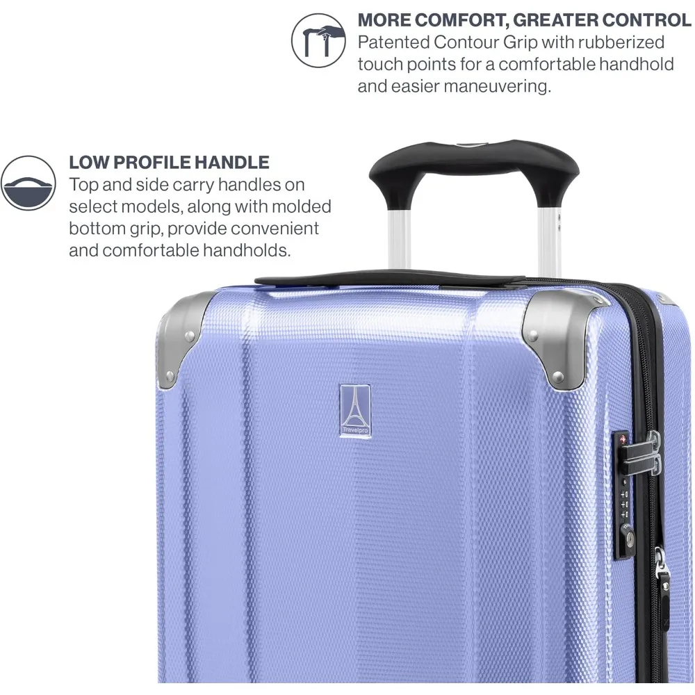 Maleta giratoria de carcasa dura expandible liviana, equipaje de mano de 21 pulgadas, 8 ruedas, equipaje con patrón en V persa