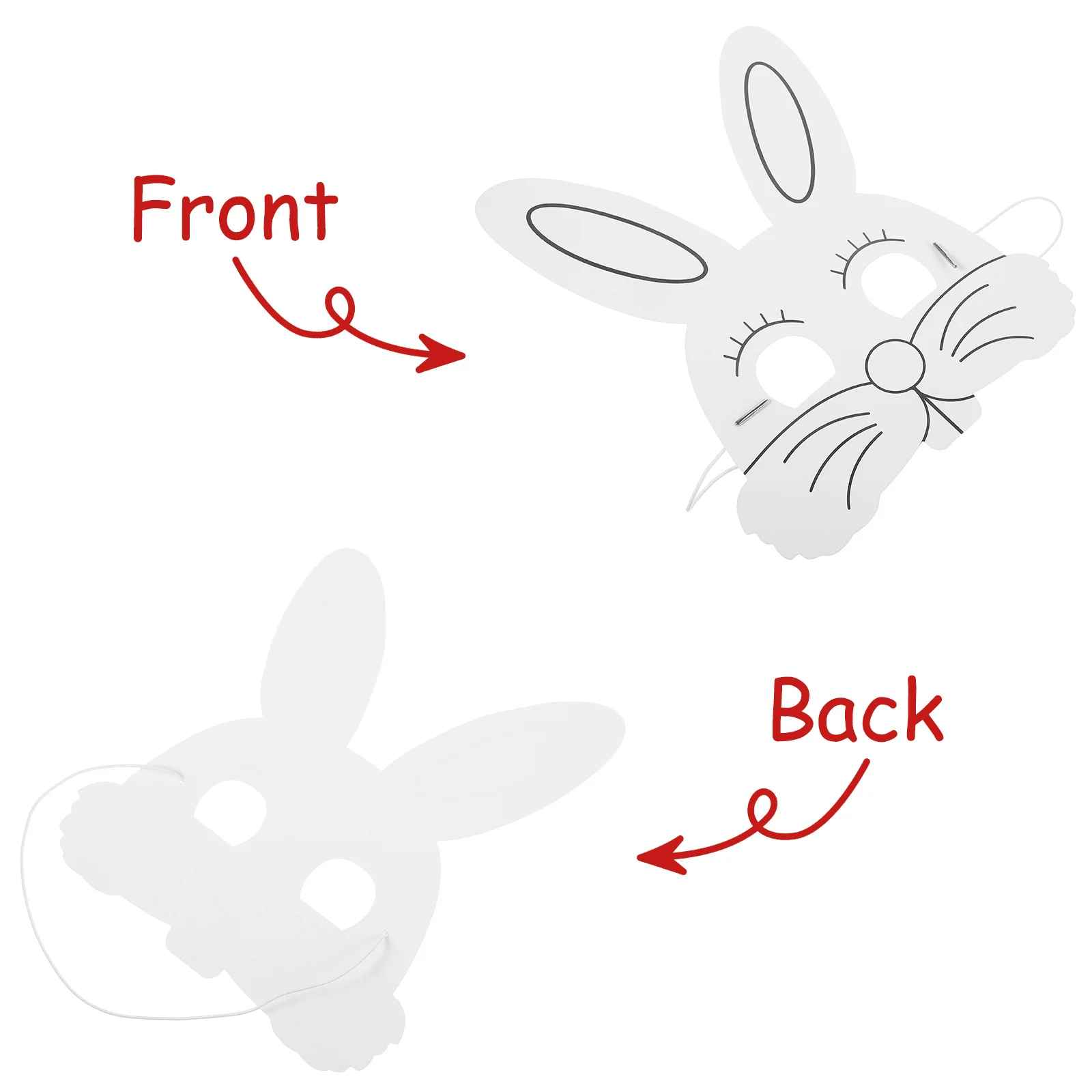 

16pcs Paper Masks Diy Animal Blank Mask Kids Paintable Craft Party Decor Unpainted Masquerade Halloween Prop Base