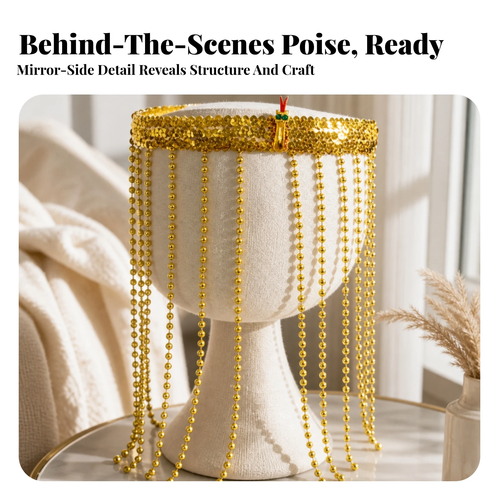 Egyptian Headdress Shimmering Egyptian Headpiece Costume Headpiece Novelty Costume Head Accessory Lightweight for Adults