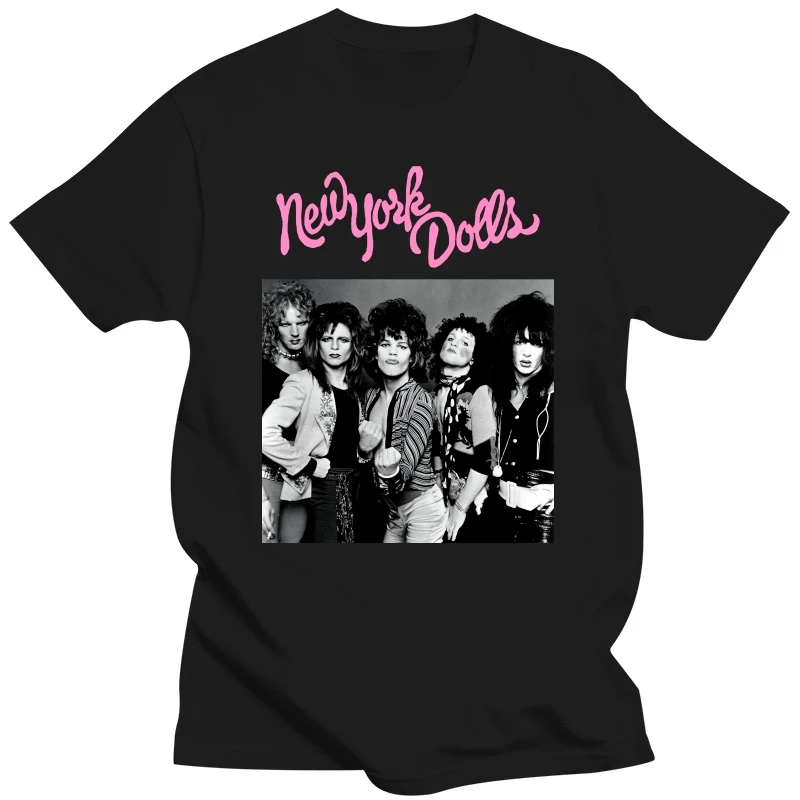 New York Dolls Vintage Retro Men T-Shirt Us Glam Hard Metal Punk Rock Music Band Men'S Fashion Short Sleeves Cotton Tops