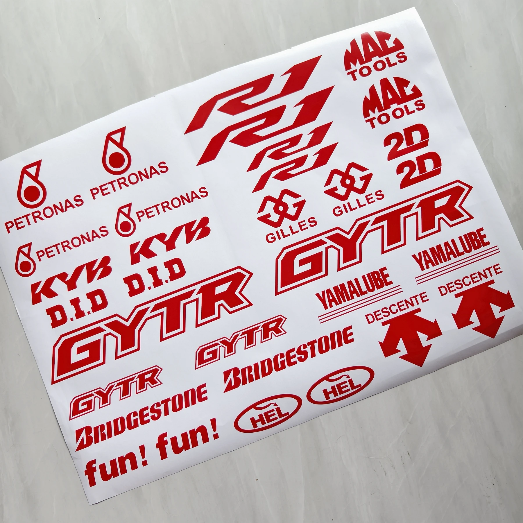 Motorcycle GYTR Sponsor Fairing Race Stickers Die Cut Vinly Graphics Decals For Yamaha YZF1000 R1 R1M 2015-2019 2016 2017 2018