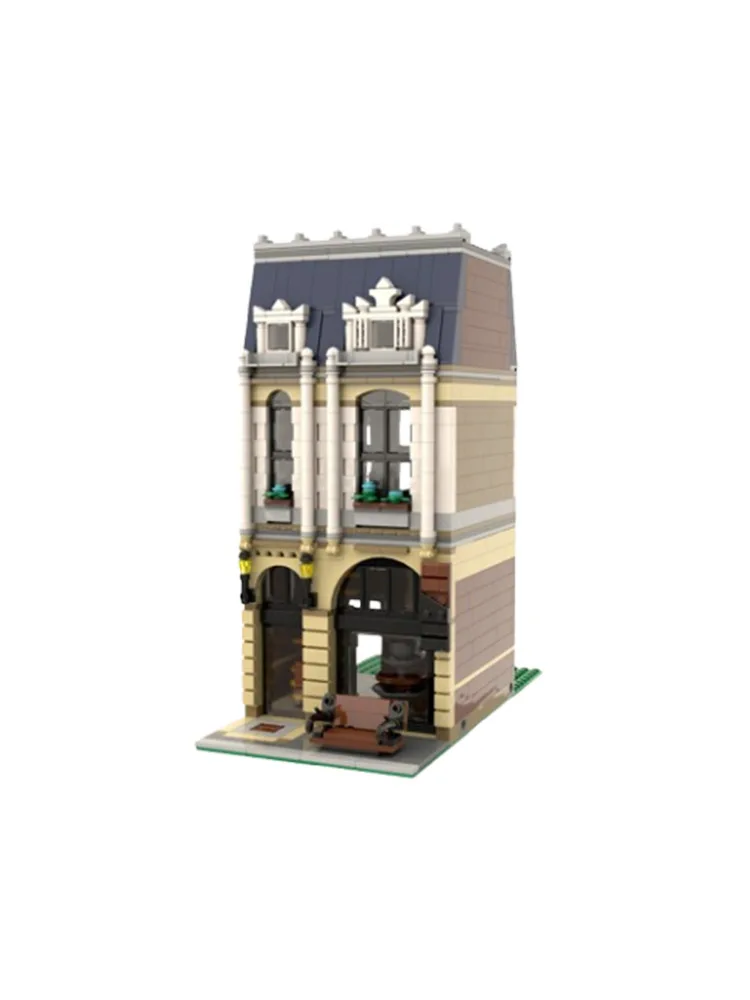 Spot MOC-71570 Small Particle Building Street View Chocolate Shop Educational Puzzle Gift Toy Model Ornament