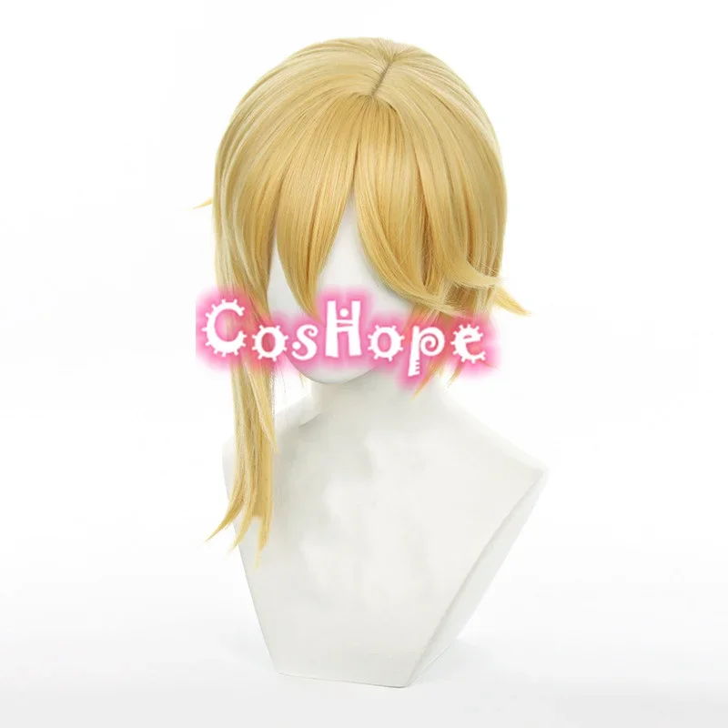 شعر مستعار Nazuna nitو تأثيري ، أشقر ذهبي ، مقاوم للحرارة ، شعر مستعار اصطناعي ، أنيمي ، 40 *