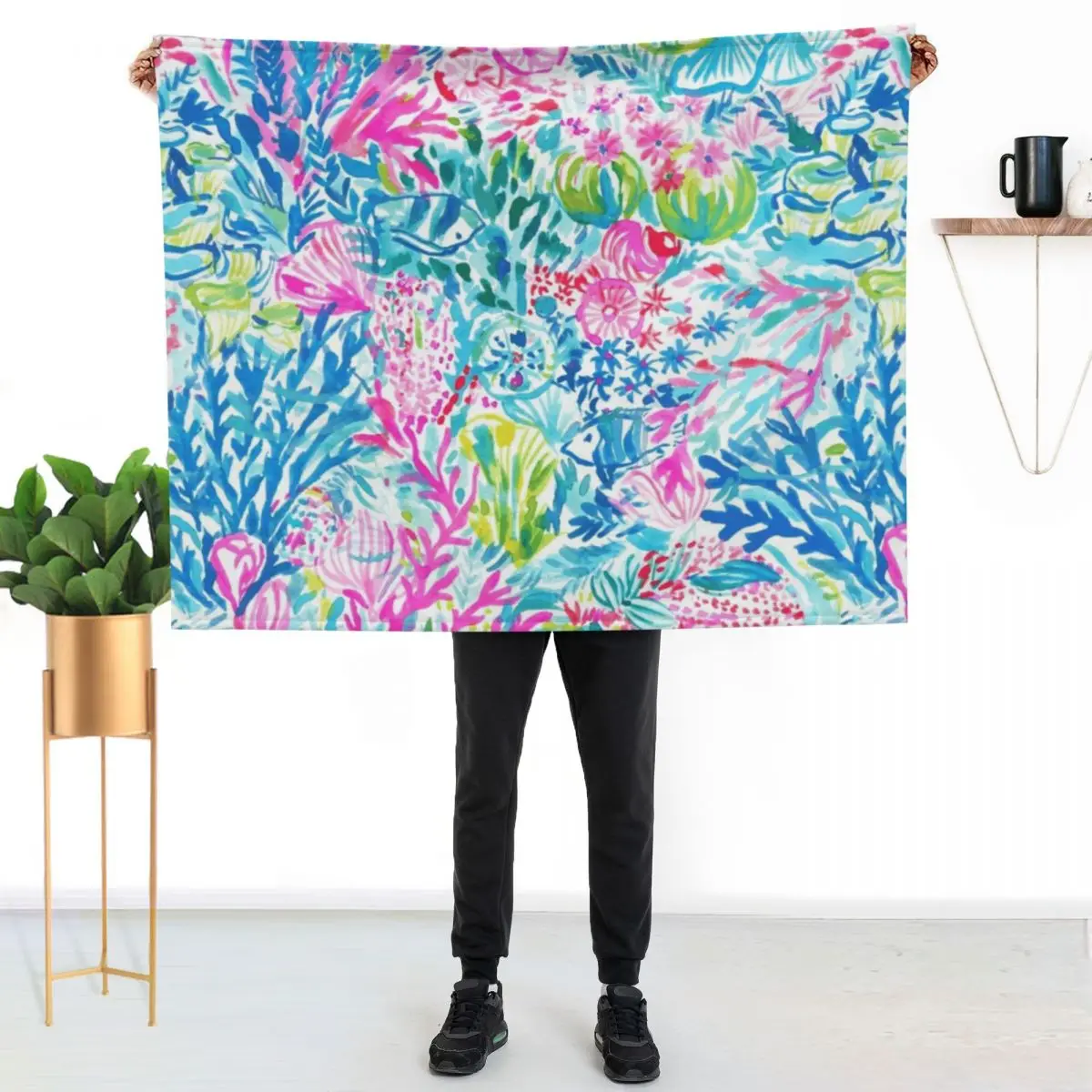 

Underwater Sea View Throw Blanket Lightweight Warm Blanket for Travel Camping