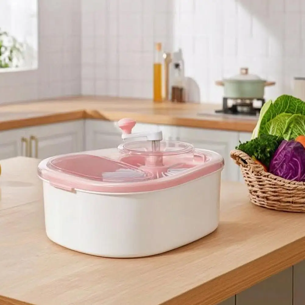 Home Produce Preparation Tool Fruit Vegetable Washer Fruit Cleaner Spinner with Rotating Vortex Produce Rinse Bowl for Berries