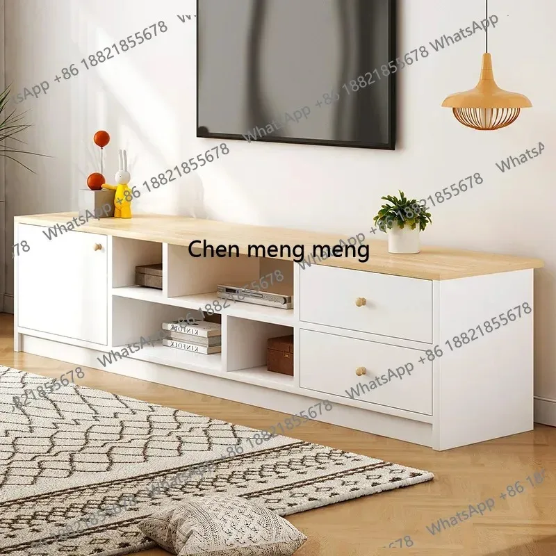 Yijiada TV cabinet coffee table combination modern simple small apartment household living room bedroom imitation solid wood TV