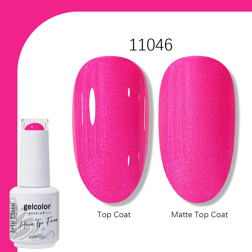 Arte Clavo 15ml Gel Nagellak Neon Bruin Koningsblauw Rood Groen Nude Nagelkunst Lak Gel Lak Top Coat UV Gel Nagellak