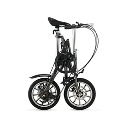 14 inch ultra lightweight portable variable speed folding bicycle gift bicycle, one second fast folding pedal bicycle