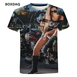 Hot Selling Men/Women T-Shirts Locomotive Pattern 3D Printed Short Sleeve Tee Hip Hop Men Tops Fashion Street Motorcycle T Shirt