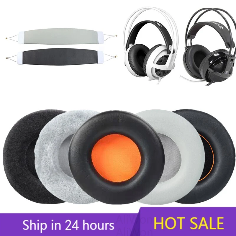 For Steelseries Siberia V1 V2 V3 Headset Sponge Cushion Earbud Cover Headphone Replacement Foam Ear pads (V1 V2 Headband) Pads