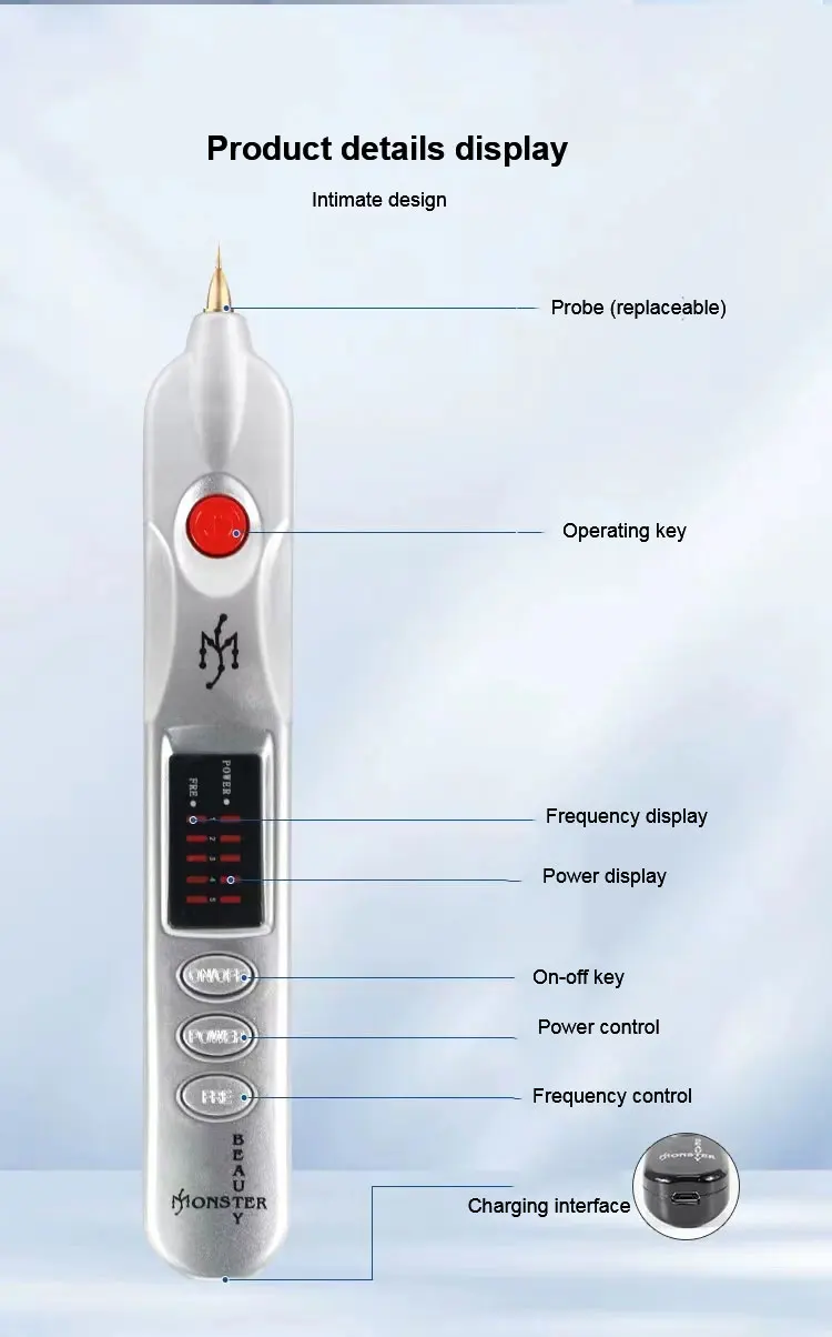 Small beauty instrument easy to carry at home for face, neck and hands