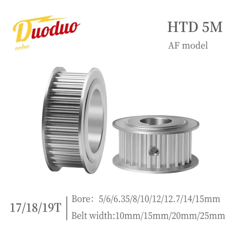 

AF Type 17T/18/19 Tooth HTD 5M Timing Pulley Hole 5/6/6.35/8/10/12/14/15mm For Pulley 5GT Wide Belt 10/15/20/25mm for pulley 5GT