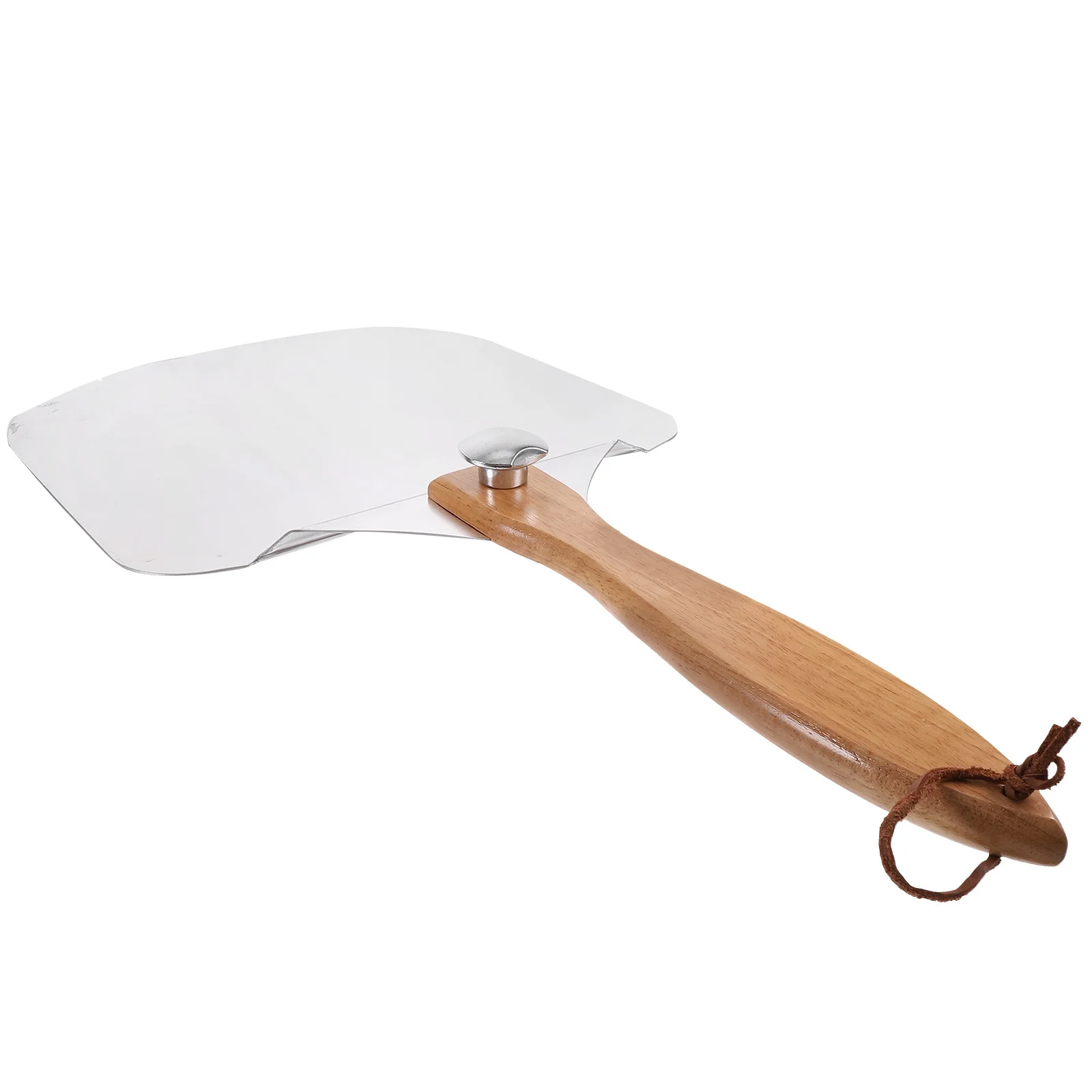 

1pc Wooden Handle Pizza Spatula Aluminum Metal Cake Turner Lightweight Baking Tool Home Commercial Use Triangular Shape Reusable