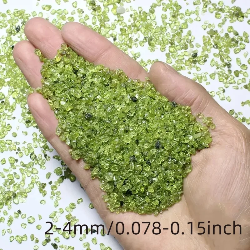 الزبرجد الطبيعي الكوارتز أوليفين الأخضر كريستال روك رقاقة الحصى الخام الأحجار الكريمة الصناعية DIY بها بنفسك الملحقات والحرف اليدوية وحديقة دي #3