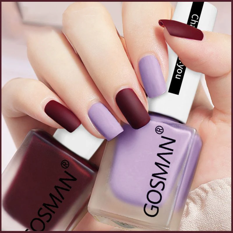 풀 커버리지 벗길 수 없는 빠른 건조 UV 네일 광택제, 누드 레드 퍼플 매트 컬러 젤, 광택제 가을 겨울 색상, 13ml
